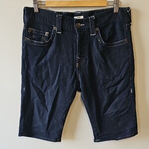 True Religion Men's Deep Indigo Jean Shorts